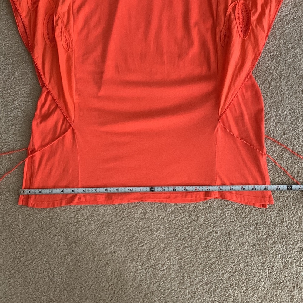 A.N.A Beautiful Coral/Peach Summer Top With Adjustable Side Tassels Size XL - Picture 11 of 14